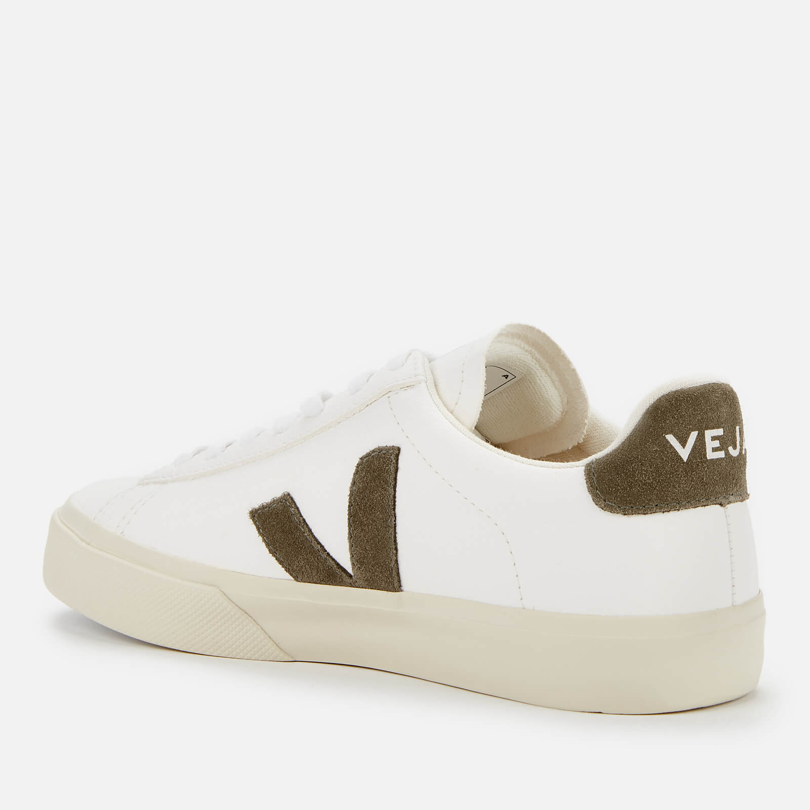 Veja Women's Campo Chrome Free Leather Trainers - Extra White/Khaki image