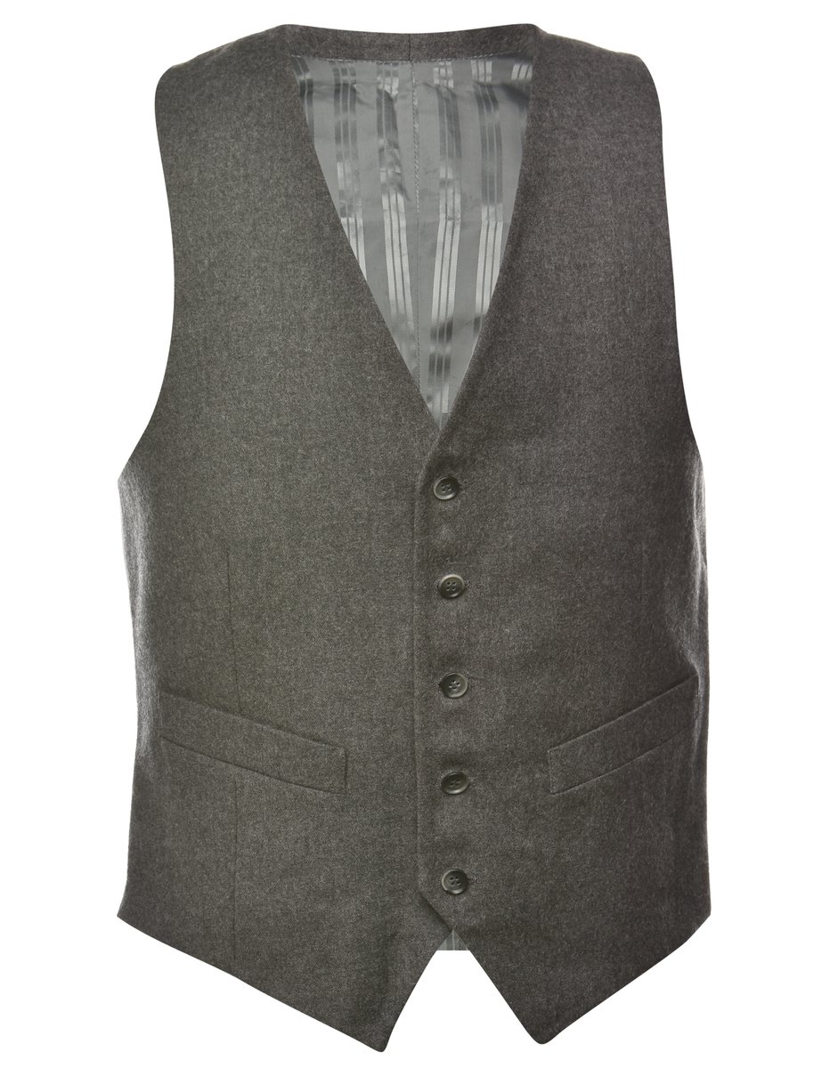 1990s Button Through Waistcoat - M