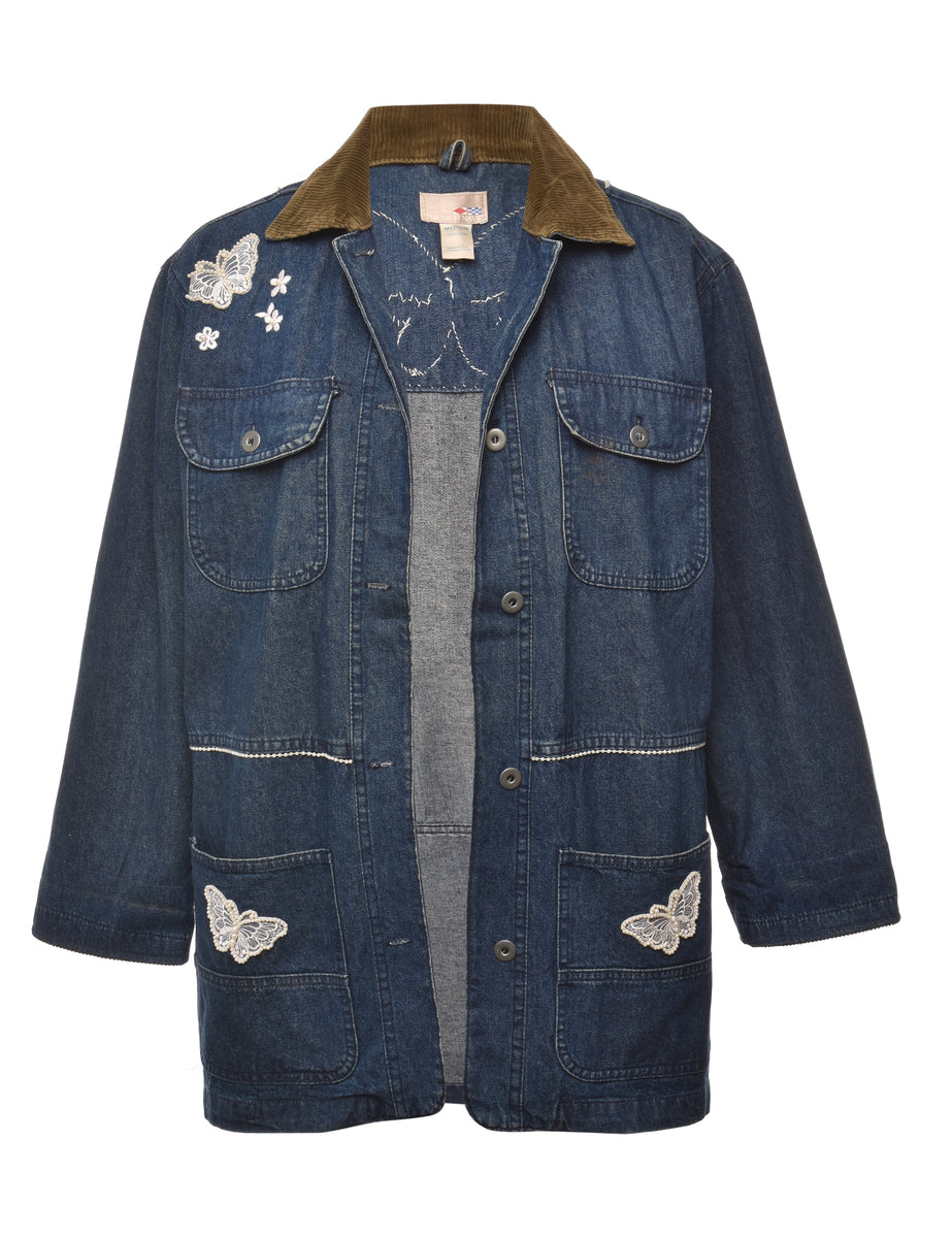 1990s Customised Denim Jacket - M