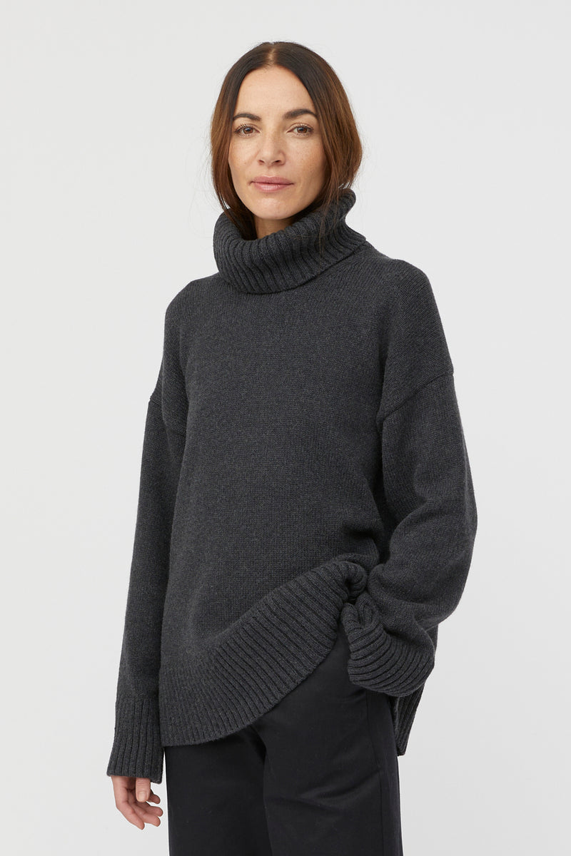 Turtleneck Jumper Dark Grey image